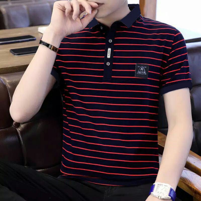 New Arrival II Baju Kerah Pria Cotton CVC Original Distro Polo shirt Formal Casual Busines Bandung Alva