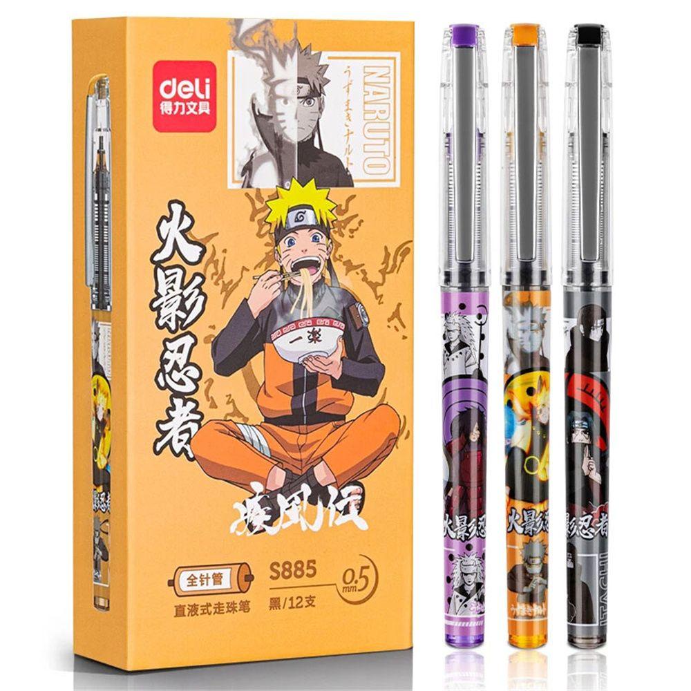 AUGUSTINA Naruto Gel Pen Siswa Kartun Anime Perlengkapan Menulis Hadiah Ulang Tahun Alat Tulis Gambar Anime Signature Gel Pulpen