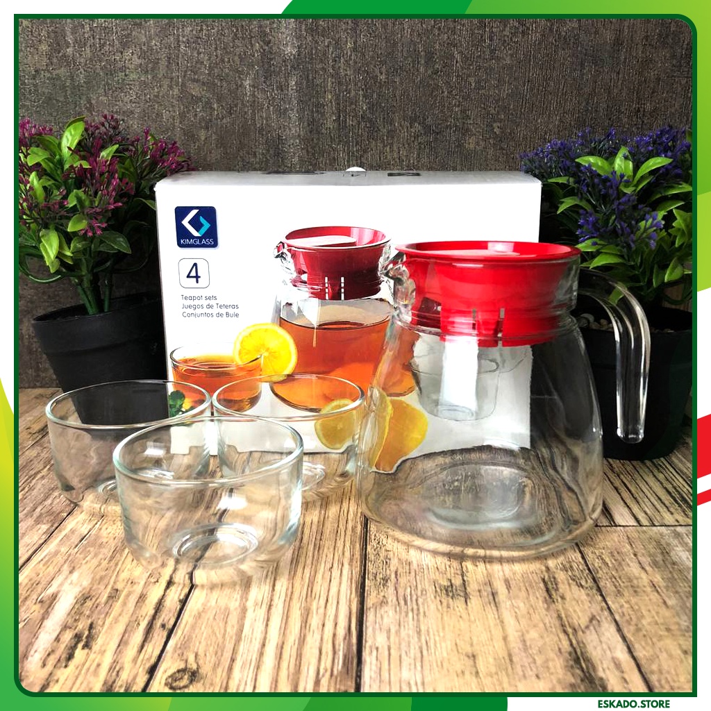 Glass Teapot/Teko Gelas/Jug Glass/Teko Cantik Free GLASS KIMGLASS