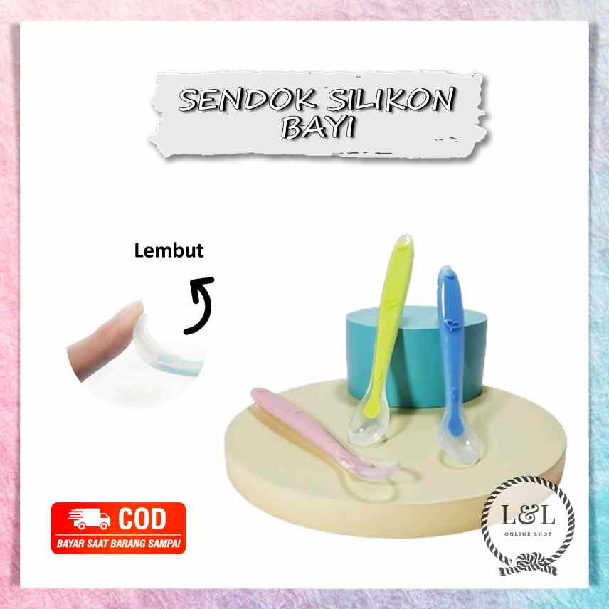 Sendok Makan Bayi Silicone Sendok Silikon Bayi Sendok Silicon Bayi Peralatan Makan Bayi Perlengkapan Mpasi Bayi Baby Silicone Spoon Food Grade BPA Free