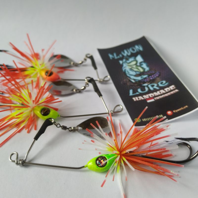 Spinner bait 8 gram double hook | spiner bait Ultralight | umpan gabus casting