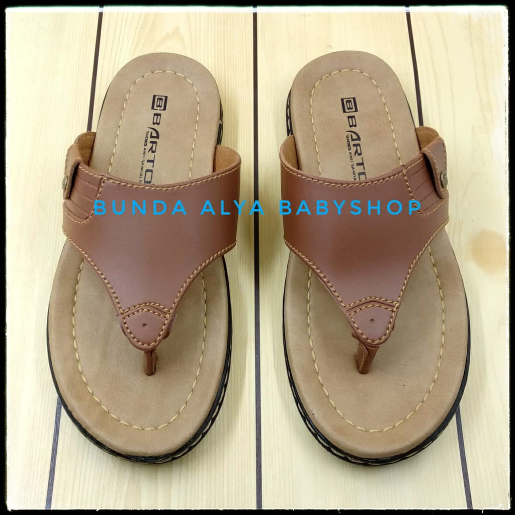 Sandal Pria Jepit Casual Ukuran 39 - 43 Simple Elegant - Sendal Jepit Cowok Polos COKLAT Semi Formal