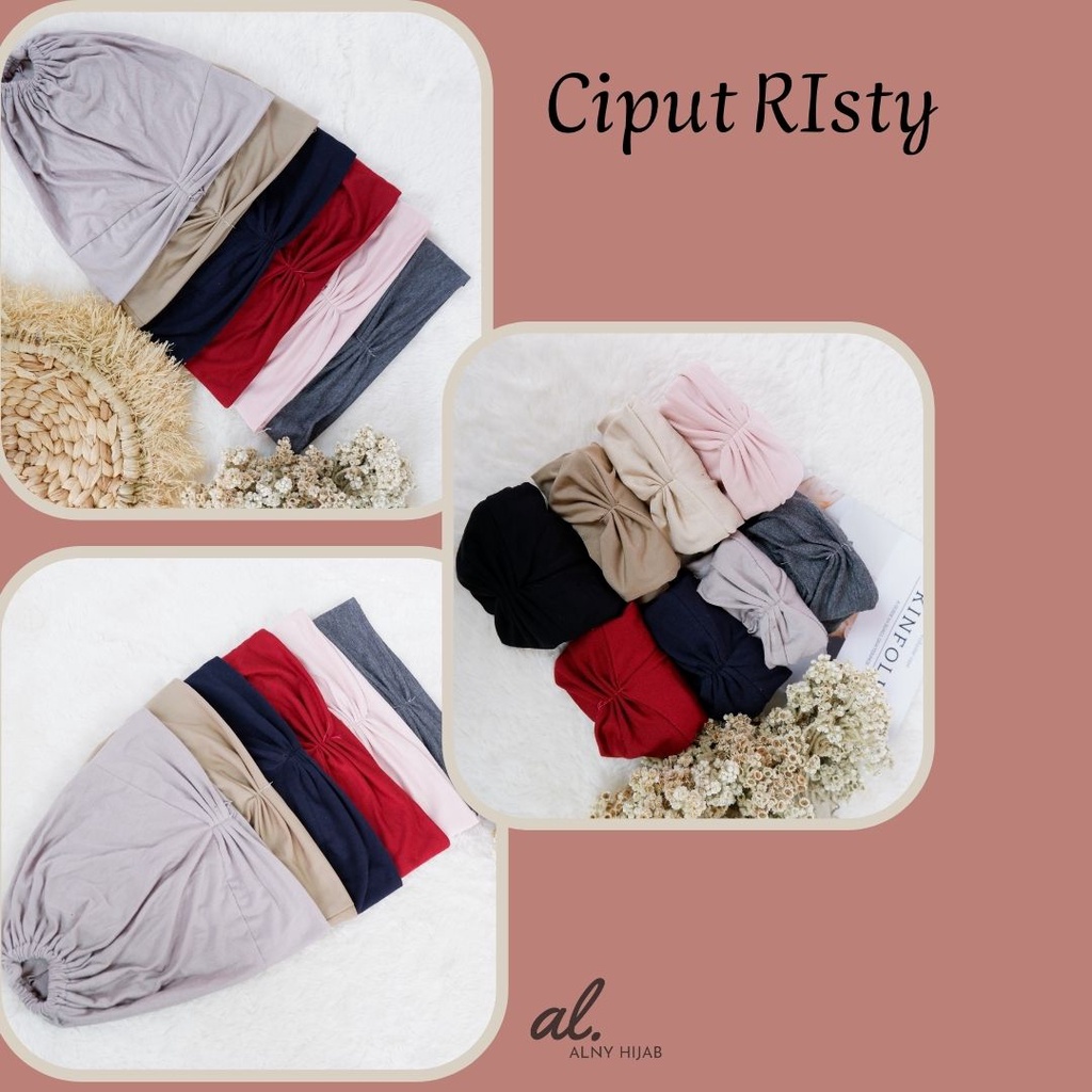 Inner Ciput Serut Polos Risty / Ciput Kerut Risty / Inner Arab Polos Risty