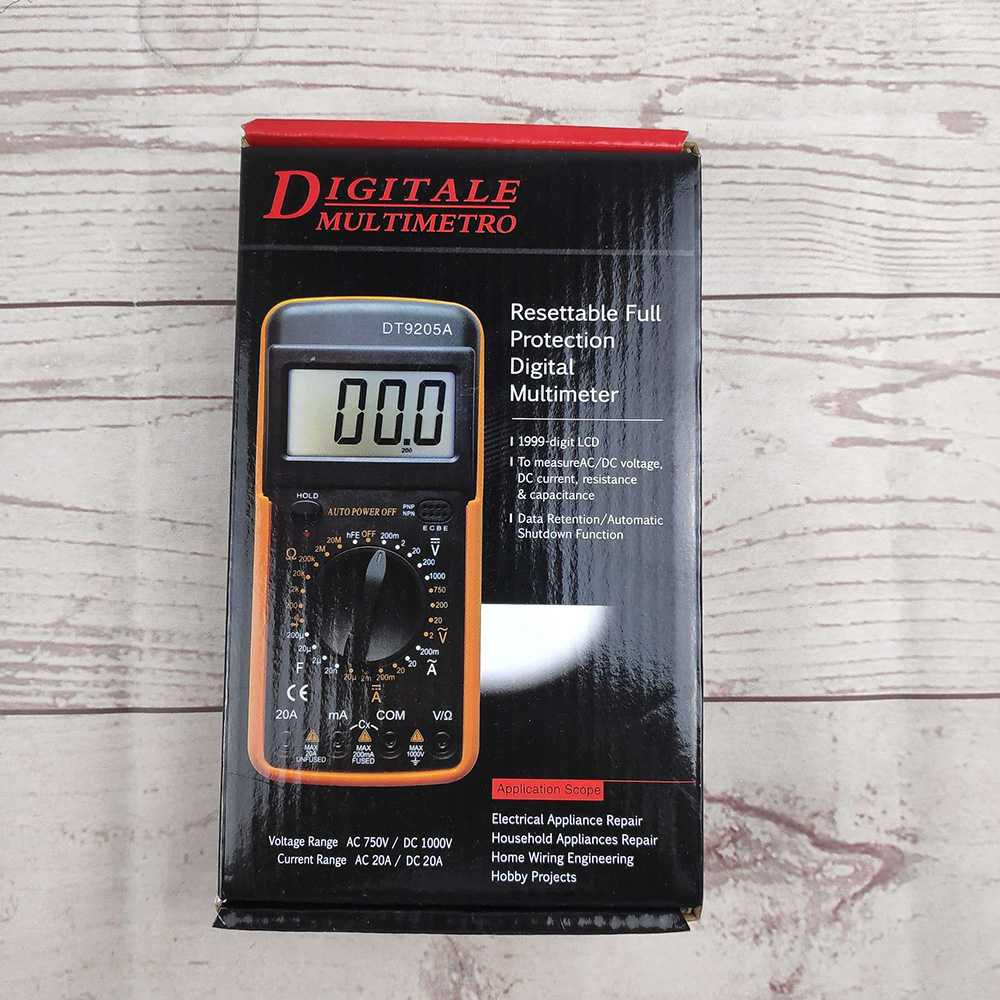 Digital Multimeter Voltage Tester DT9205A