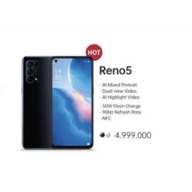 Oppo RENO 5 GARANSI RESMI