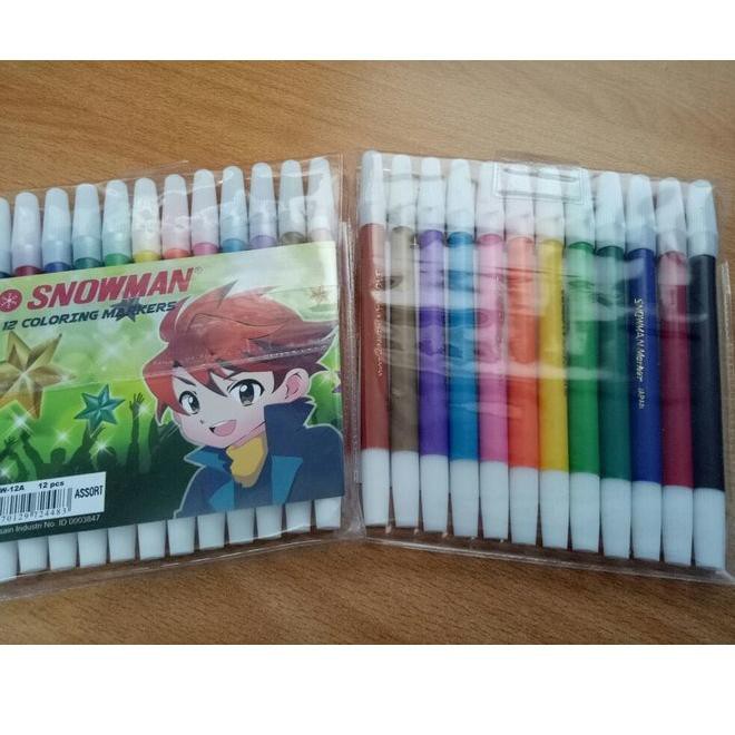 

Qo8Code [PER SET] Spidol Kecil Snowman Marker 12 Warna - sign pen(promo)G5Y3