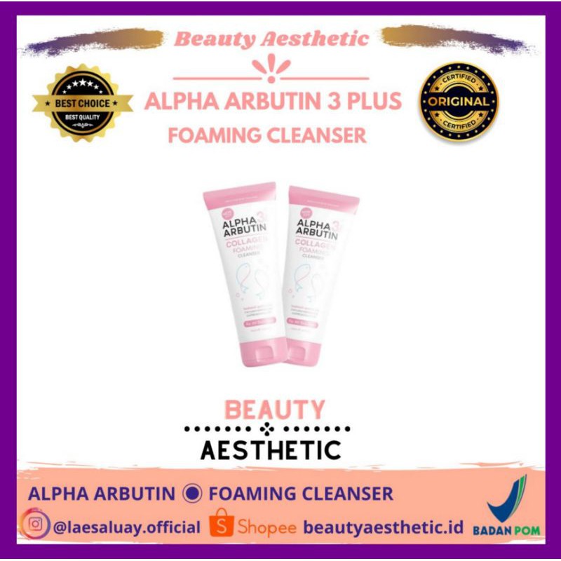 Jual ALPHA ARBUTIN 3 PLUS COLLAGEN FOAMING FACE CLEANSER / SABUN MUKA / SABUN WAJAH / FOAMING