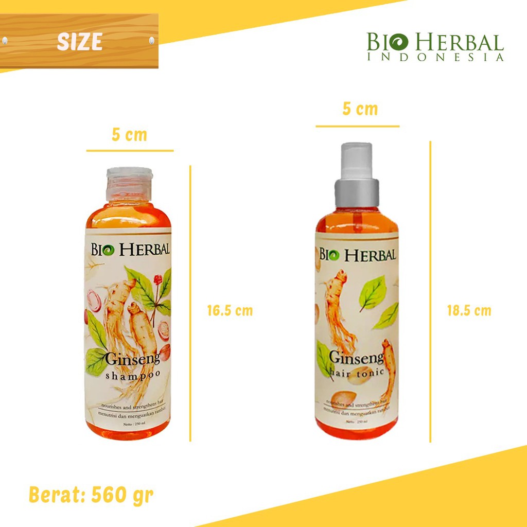 Paket Bio Herbal Shampo dan Tonic Perawatan Rambut atasi rambut rontok botak secara alami