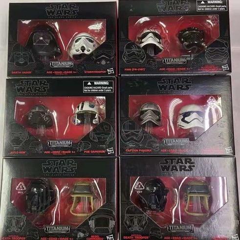 BEST SELLER HASBRO STAR WARS BLACK SERIES TITANIUM HELMET FIGURE - 2 PACKS SET HAPPY SHOPING