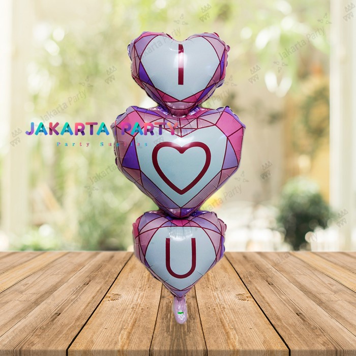 Balon Foil love Susun JUMBO Pink / Balon Foil LOVE / Balon Foil Love