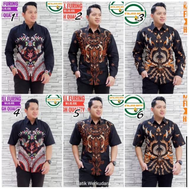 Termurah Kemeja Batik Pria Modern Premium Full Furing Warna Hitam Batik Solo Asli By Aljaya aKqgglQcLjxMll