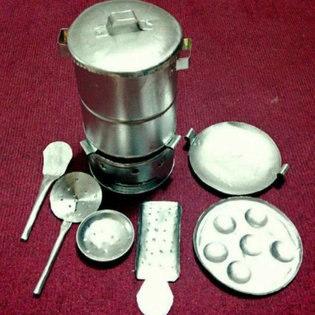 TERMURAH! SATU SET MAINAN ANAK EDUKATIF ALAT MEMASAK BAHAN ALUMINIUM - MINIATUR SOUVENIR MURAH