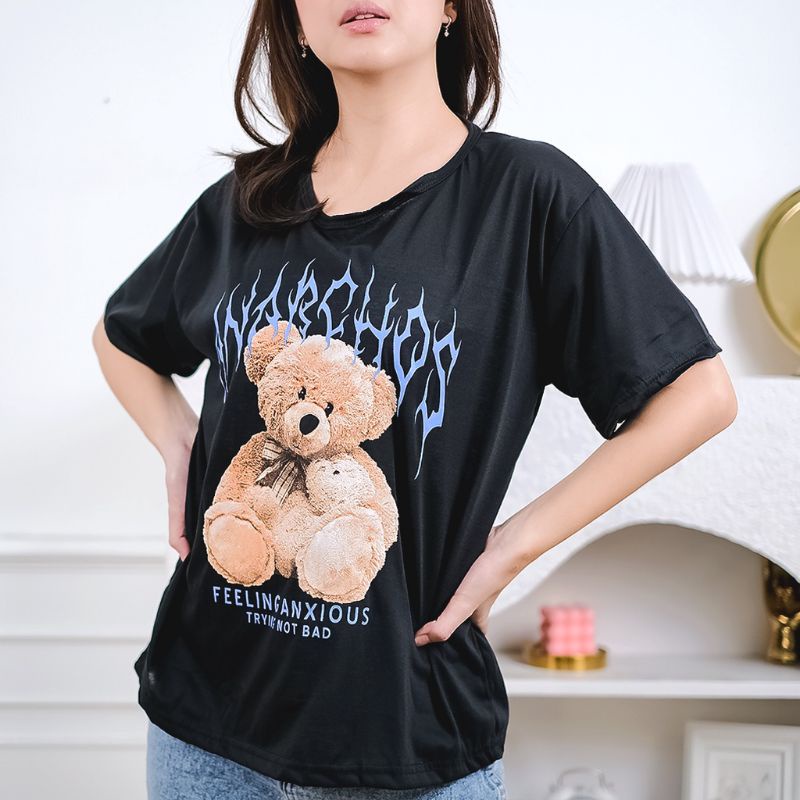 Kaos Oversize Wanita Anarchos Bahan PE Rayon Fit XL(AB)