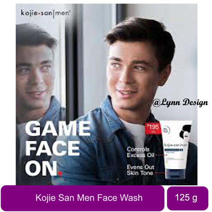 [125GR] [ORI] KOJIE SAN MEN Oil Control Face Wash Lightening 125g | Pembersih Wajah Pria | Kurangi Minyak Berlebih