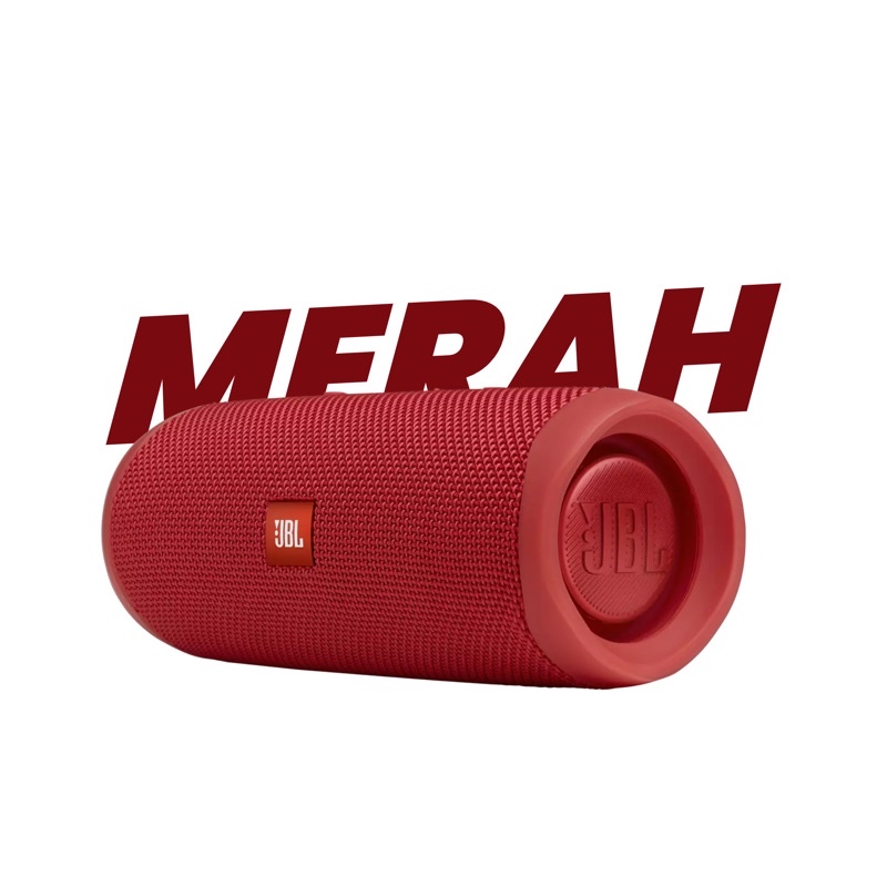 JBL Portable Flip 5 Wireless Bluetooth Speaker By Skypods Indonesia-Merah