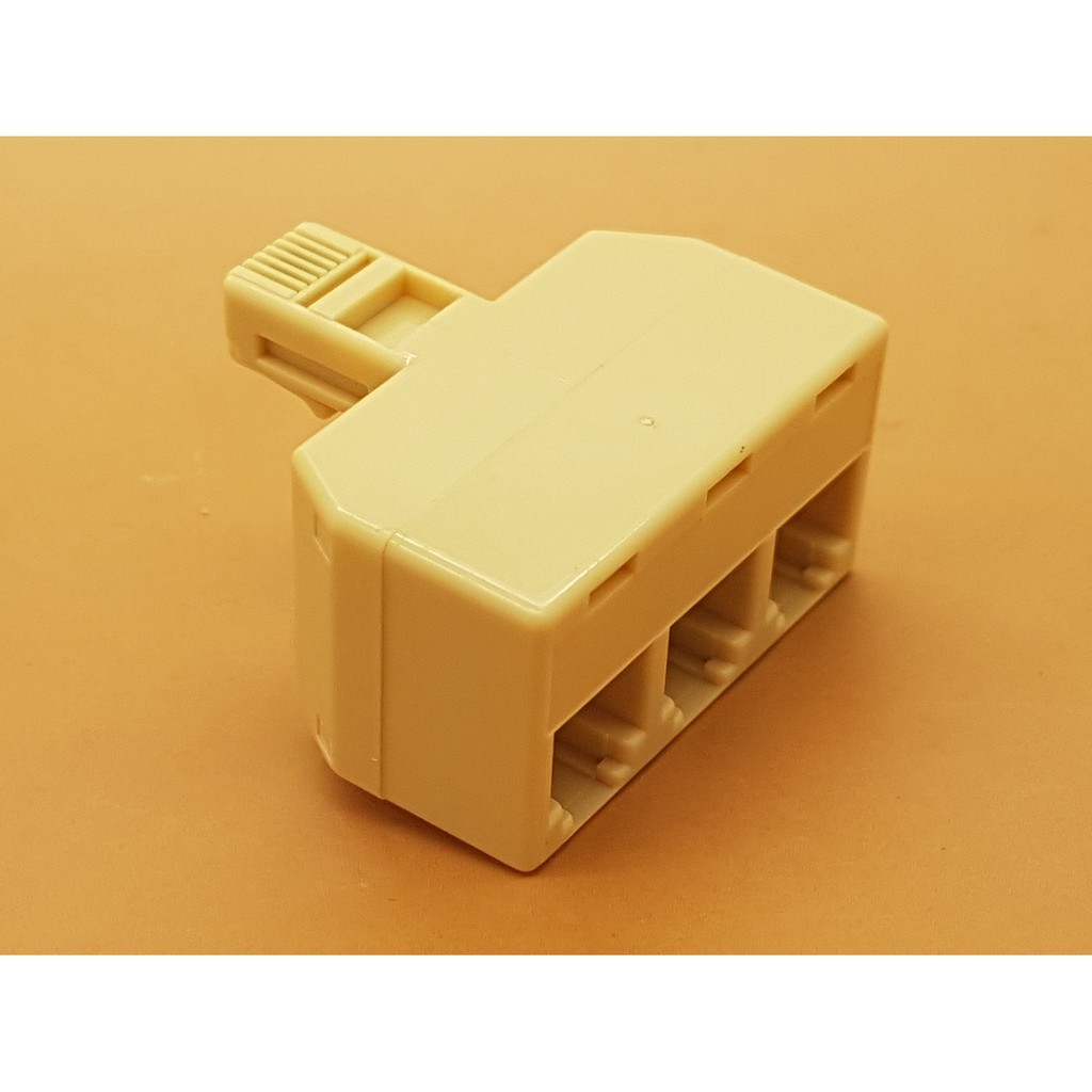 RJ11 Male to 3 RJ11 Female Socket Adapter Converter