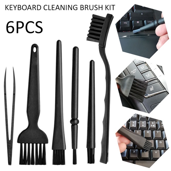 Professional Laptop Keyboard Cleaning Kit/6pcs Small Portable Anti Static Computer Phone Dust Brushes/Cleaner Accessories