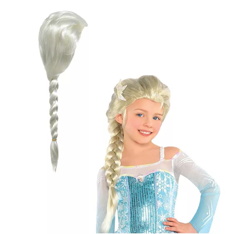 Rambut Palsu Elsa Frozen Kepang Ice