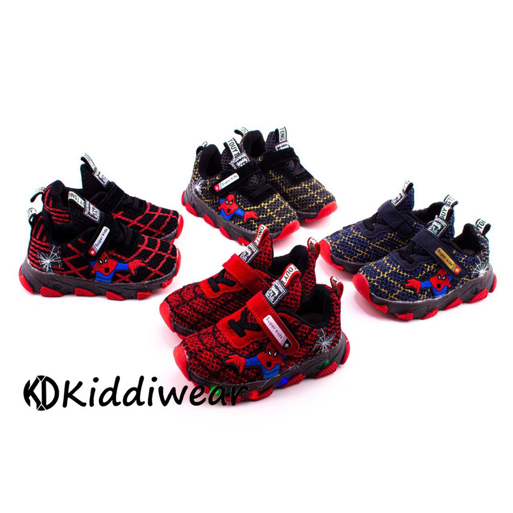 (Kiddiwear) Sepatu anak led New LED  Kids Shoes Size 21-30 MBK44