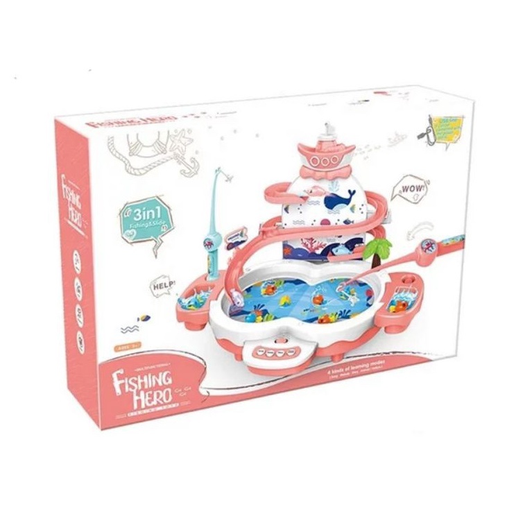 AIMNAN EDUKASI ANAK ANAK FISHING HERO MAINAN PANCING IKAN ELEKTRIK MAINAN FISHING HERO 3 in 1
