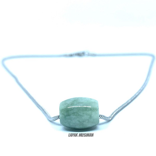[Bayar di Tempat] Liontin Wanita Batu Giok Natural Jade Burma