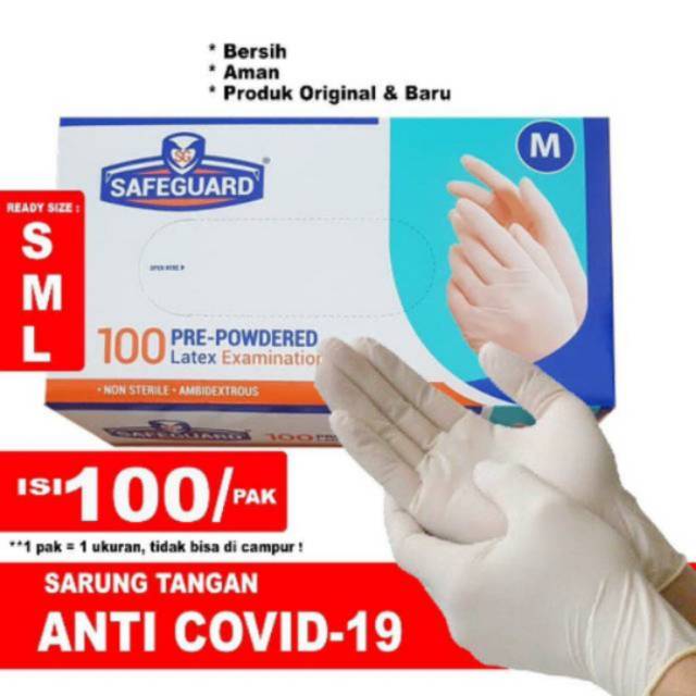Sarung Tangan Latex Karet warna putih Kebersihan Sarung Tangan Latex Karet warna putih Kebersihan
