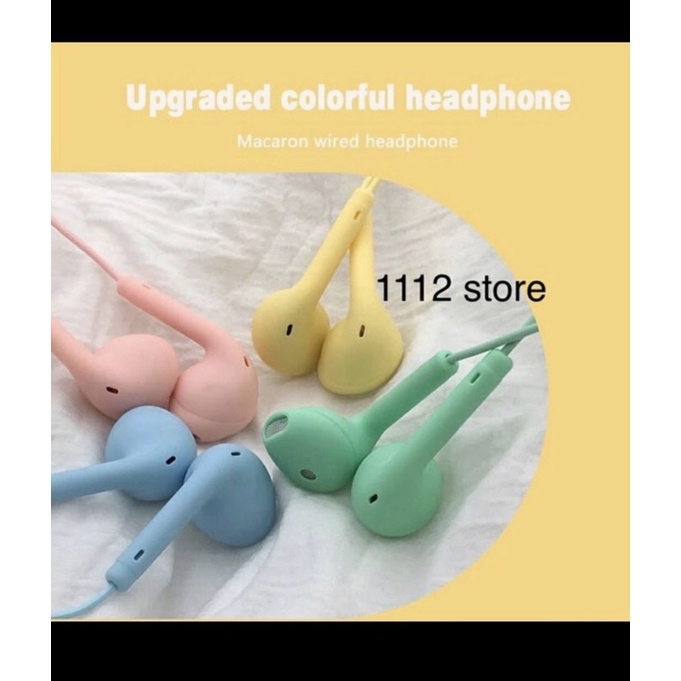 HEADSET MACARON U19 SUPER BASS BANYAK WARNA // HANSFREE MACARON U19  - BD