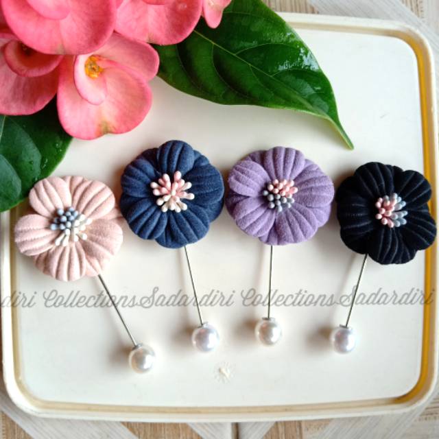 TUSPIN BUNGA SUEDE / TUSPIN JILBAB / TUSPIN MUTIARA / TUSPIN PLAT / BAHAN TUSPIN / TUSPIN MURAH