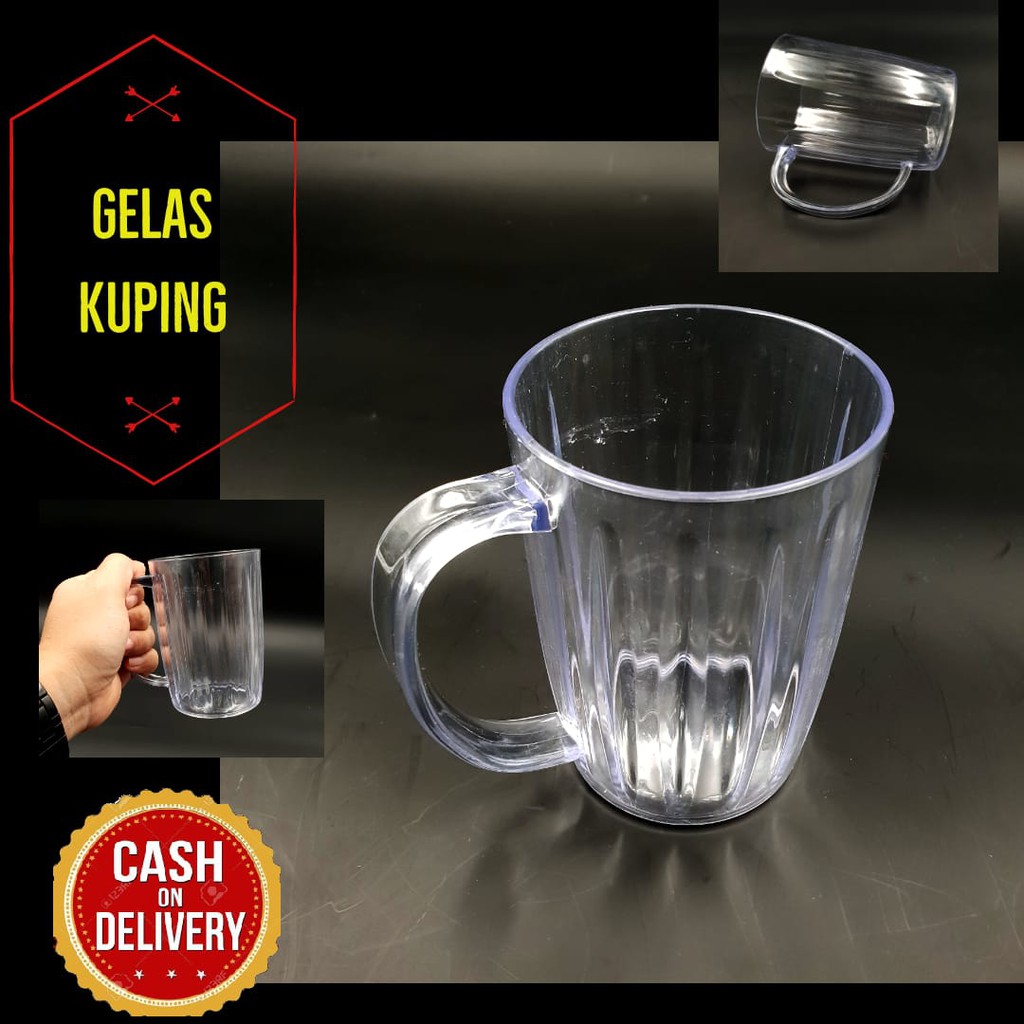 gelas kuping plastik murah dan berkualitas awet dan tahan lama / gelas plastik