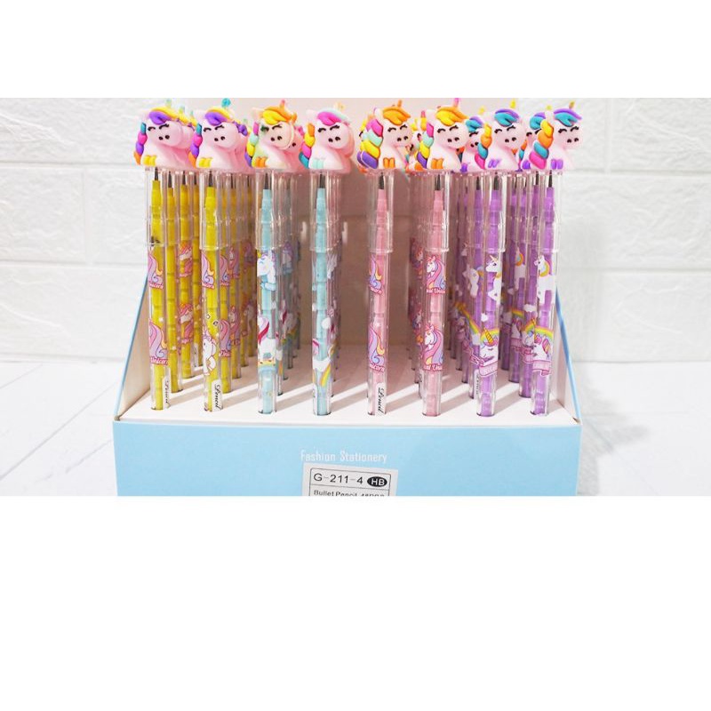 

Pensil unicorn model susun.