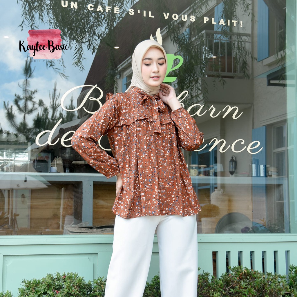 Baju Atasan Rayon Impor Premium motif Bunga kecil