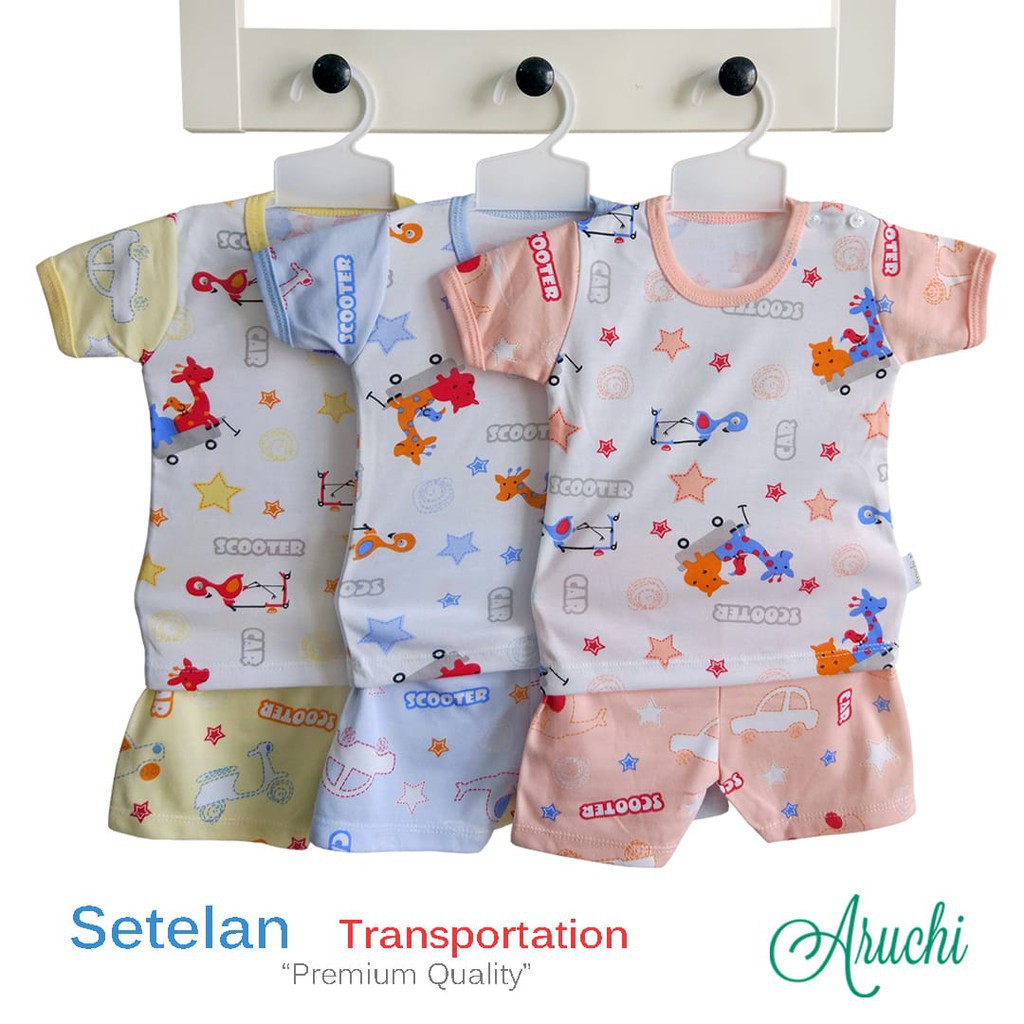 Setelan Pendek BOY / UNISEX  XL ,XXL Aruchi bahan Cotton Lembut CBKS