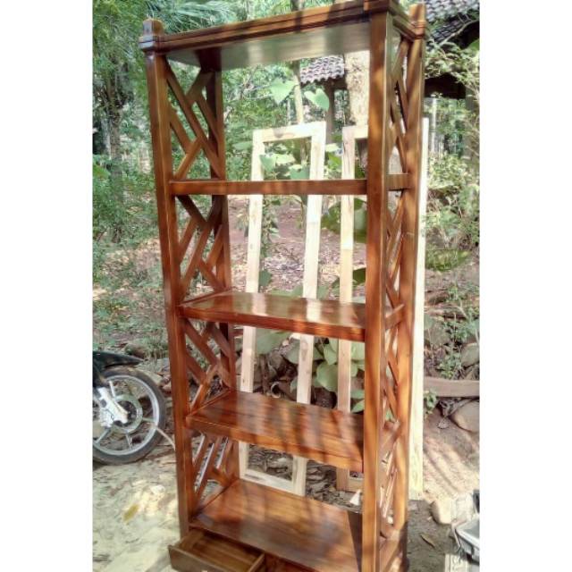 Rak buku hiasan dinding minimalis lemari pajangan