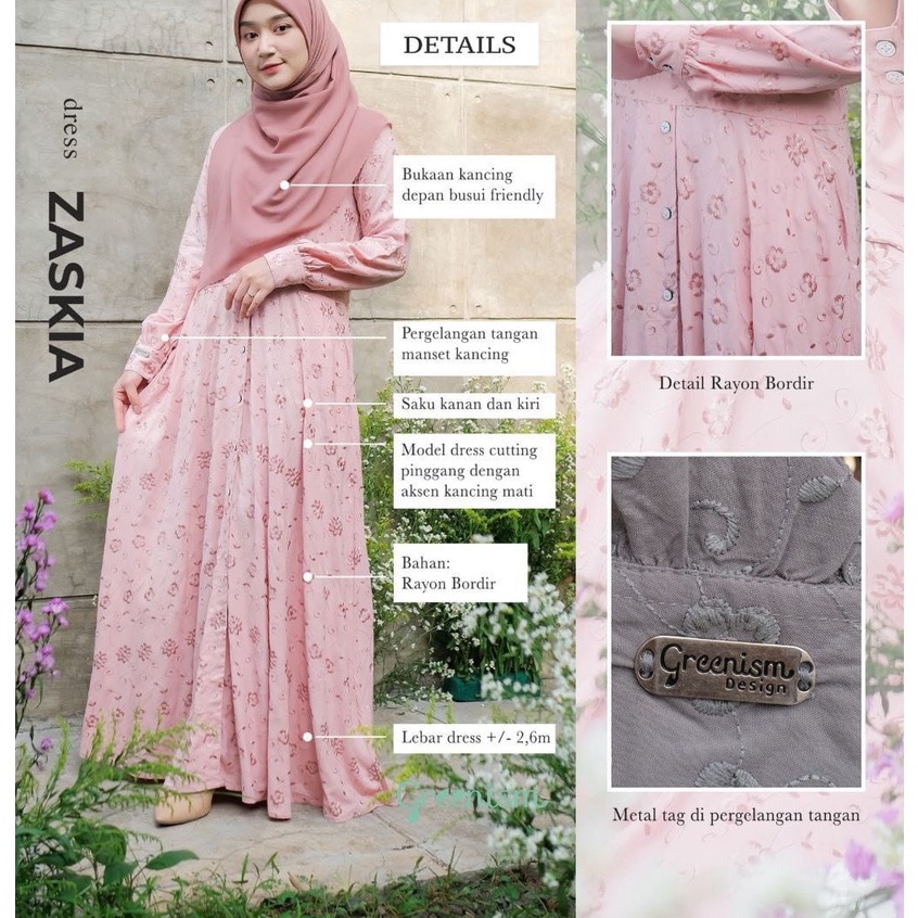 Greenism Gamis Zaskia Quality Premium Syari'i Dress