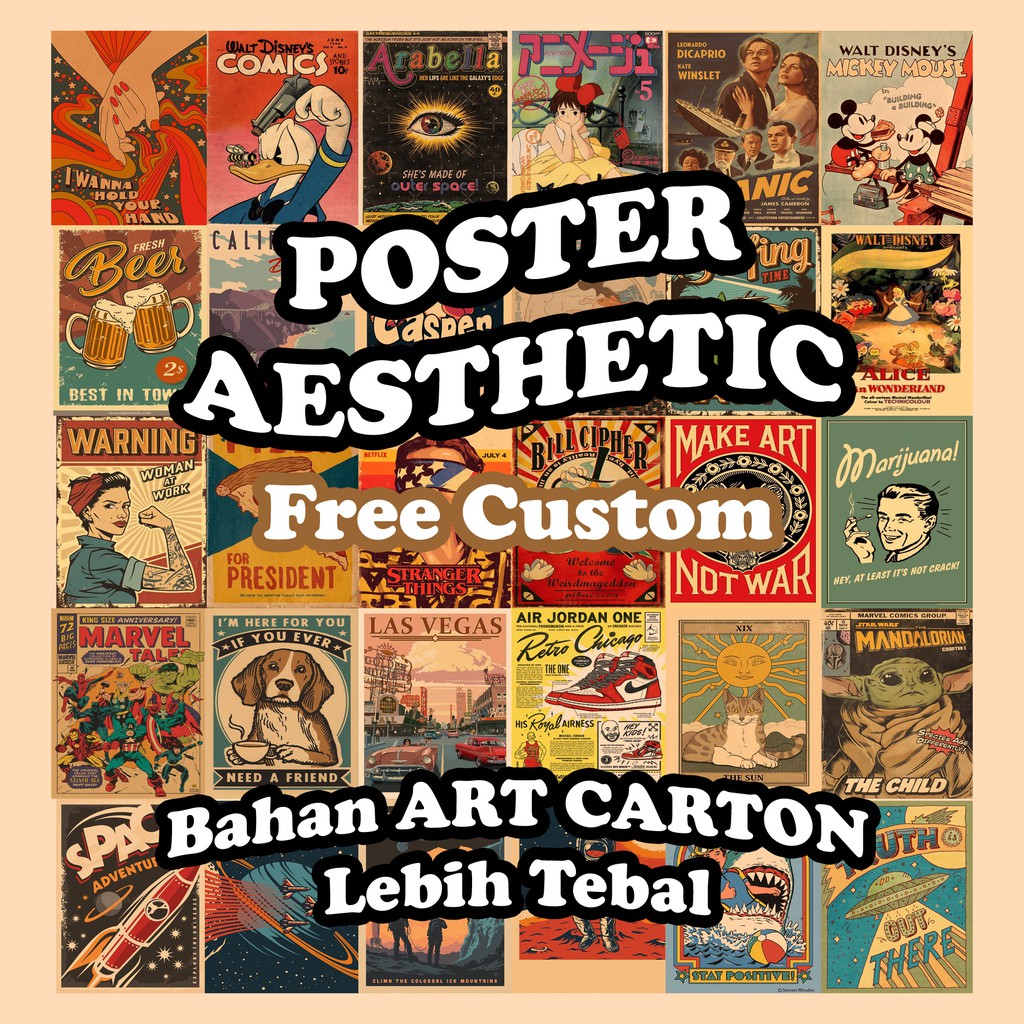 Poster aesthetic | poster dinding | poster estetik | custem termurah