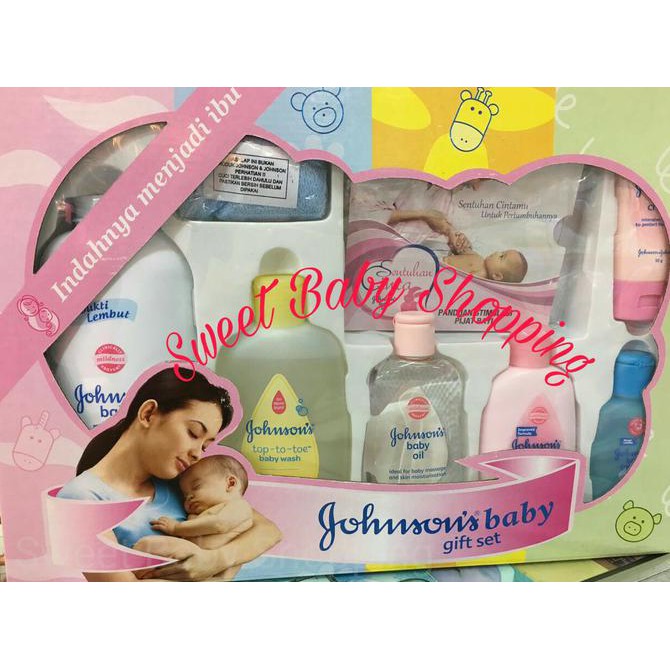 Gift Box Set Jhonson Murah Perlengkapan Bayi Baby Oil Bedak Bayi