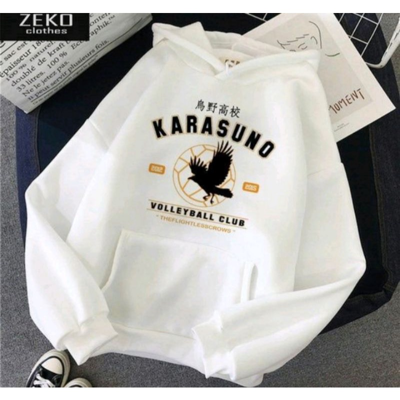 hoodie anime karasuno/hoodie anime haikyuu karasuno/jaket hoodie karakter anime/hoodie karasuno anim
