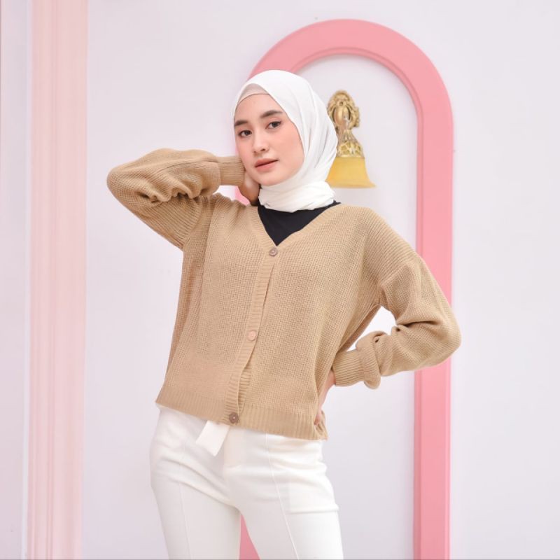 SHIREN CARDIE STARDA TANGAN BALOON KARDIGAN RAJUT KANCING-Coksu