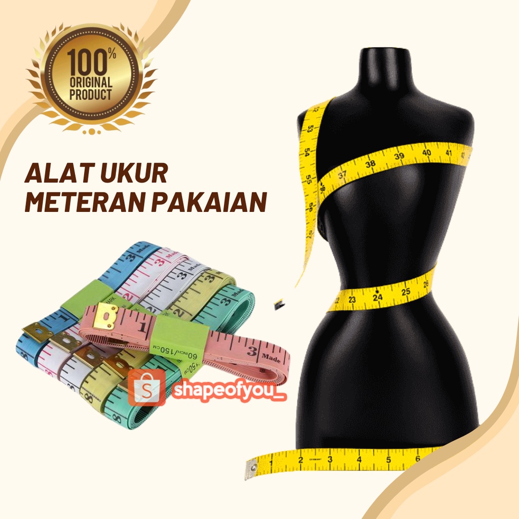 Meteran Pengukur Baju Badan Kain Alat Ukur roll lucu besar tukang karakter tinggi kain warna murah