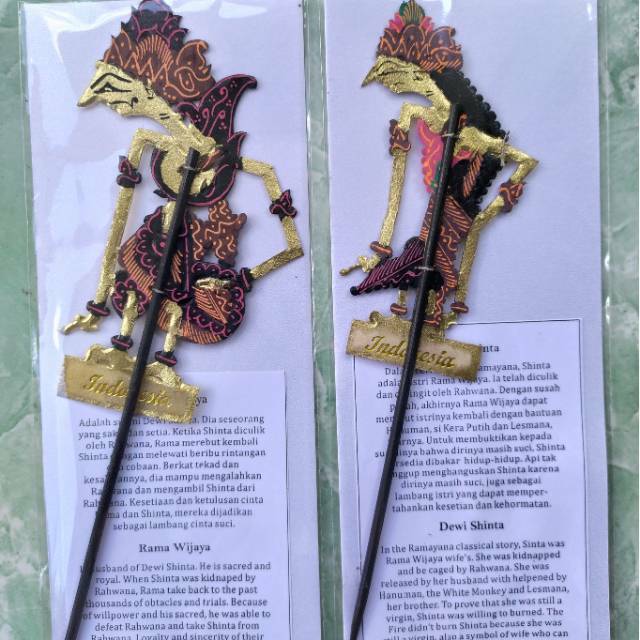 (BISA COD) MINIATUR SOUVENIR WAYANG KULIT RAMA SHINTA MINI SUNDUK 10x5 cm