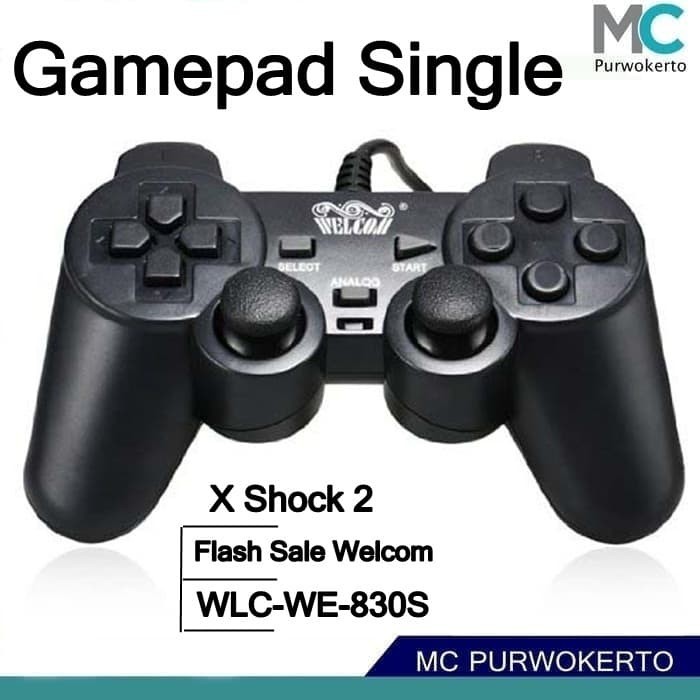 Stick Gamepad Single Dual X Shock 2 Controller USB - WLC-WE-830S