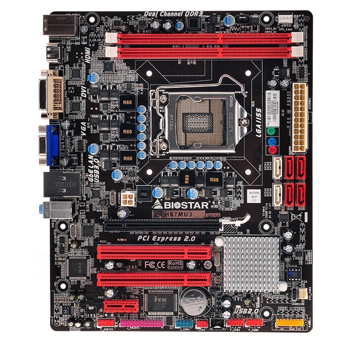 Mainboard Intel LGA 1155 H67 Biostar