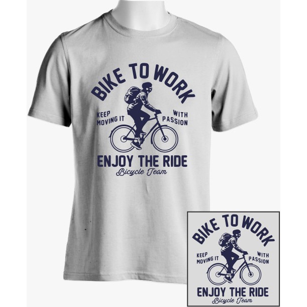 Kaos bike to work sepeda Enjoy The Ride combed 30s