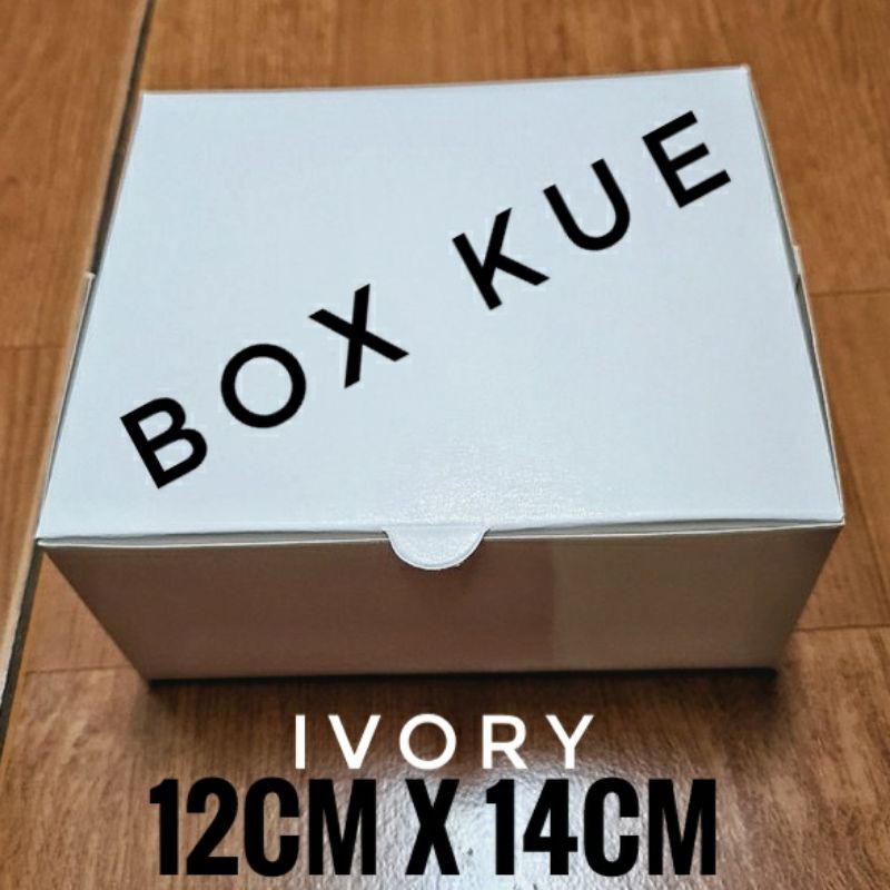 

KOTAK BOX KUE SNACK DUS POLOS 12x14 isi 100 ivory