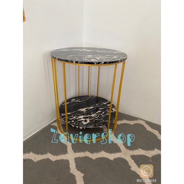 Meja motif marmer minimalis coffe meja tamu