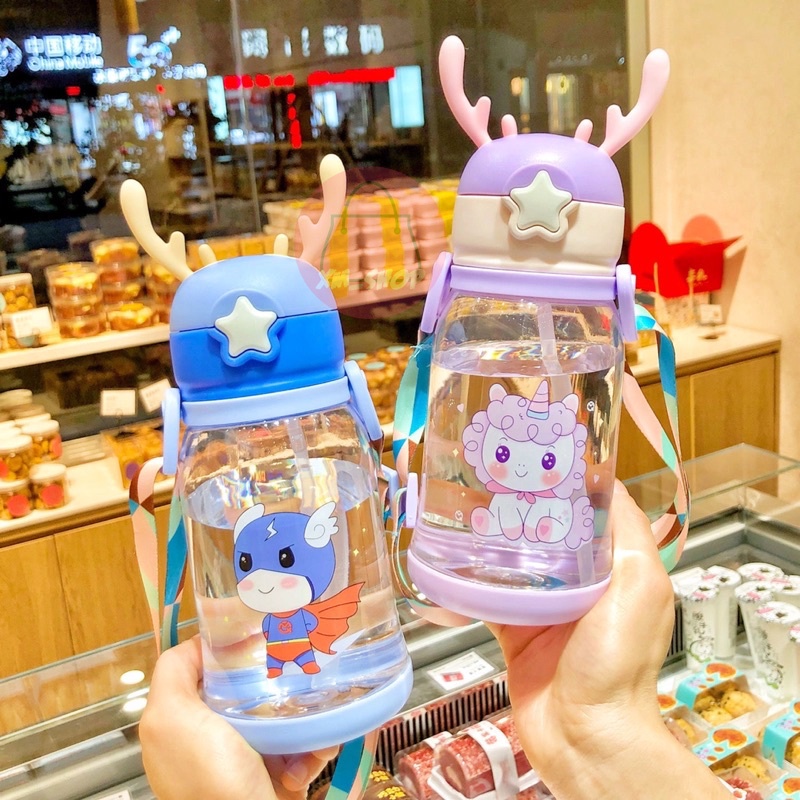 BOTOL MINUM ANAK BOTOL MINUM RUSA KARAKTER LUCU 600ml