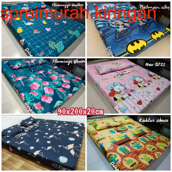 Sprei Home made karakter murah 90 x 200 homemade tayo littlepony LOL - Tanya seller