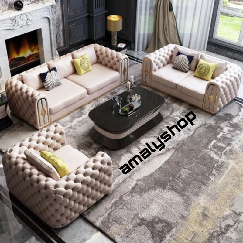 Sofa Casterfield 321 Minimalis Modern Super Empuk Kursi Ruang Tamu Mewah Terbaru