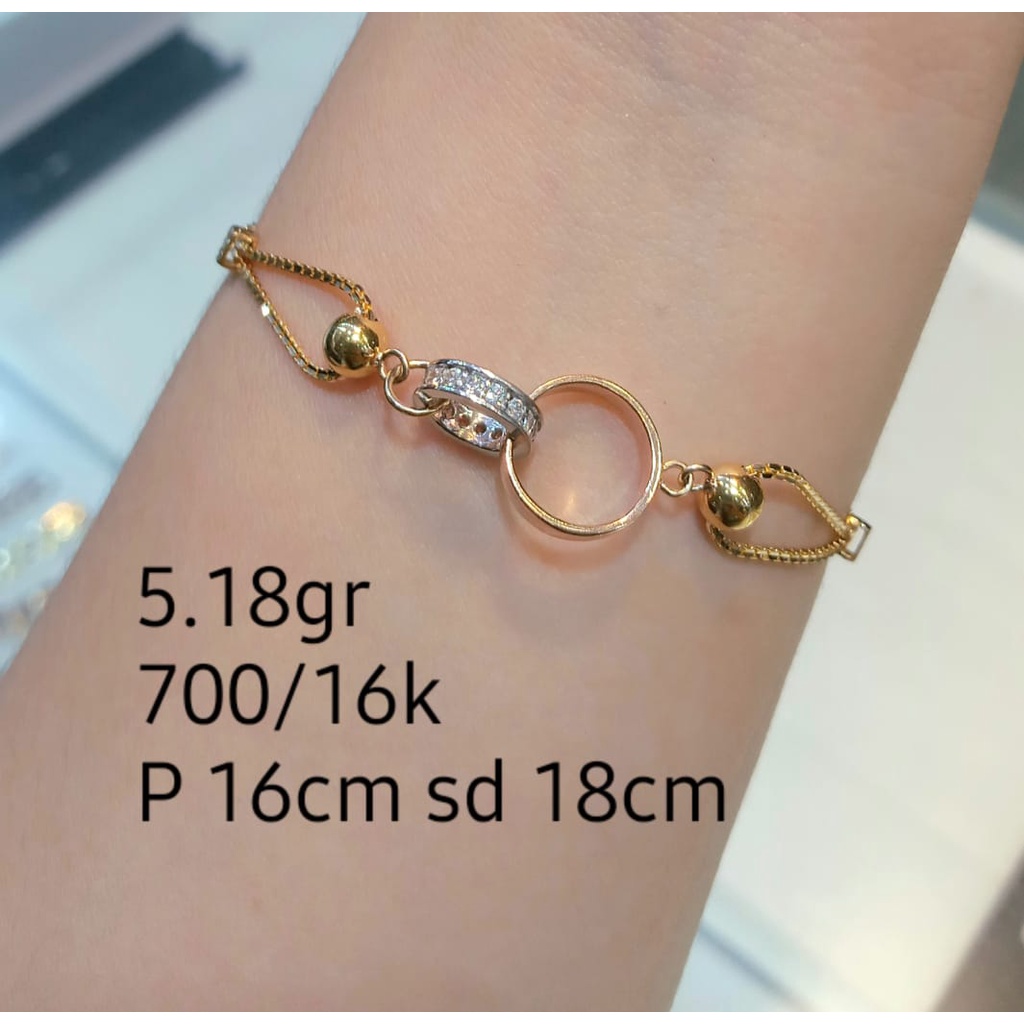 Gelang Rantai Emas Fashion Rings Kadar 70% 5.18 Gram