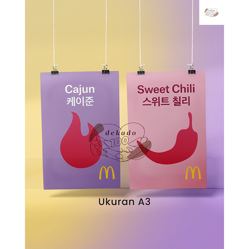 

Poster BTS x McD Saus Cajun & Sweet Chili A3